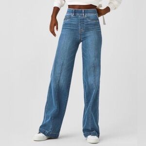 SPANX Light Blue Wide Leg Jeans